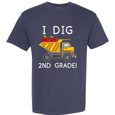 I Dig 2nd Grade Student Teacher Construction Back To School Garment-Dyed Heavyweight T-Shirt