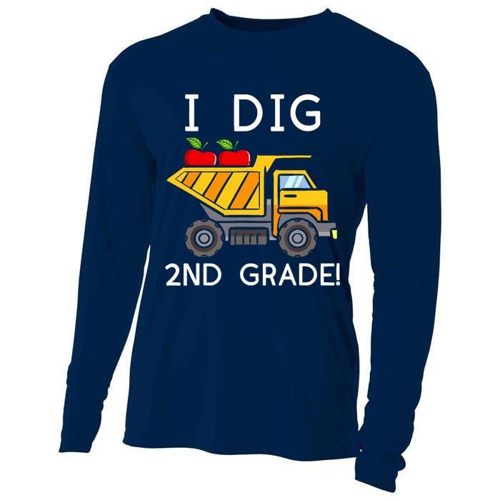 I Dig 2nd Grade Student Teacher Construction Back To School Cooling Performance Long Sleeve Crew