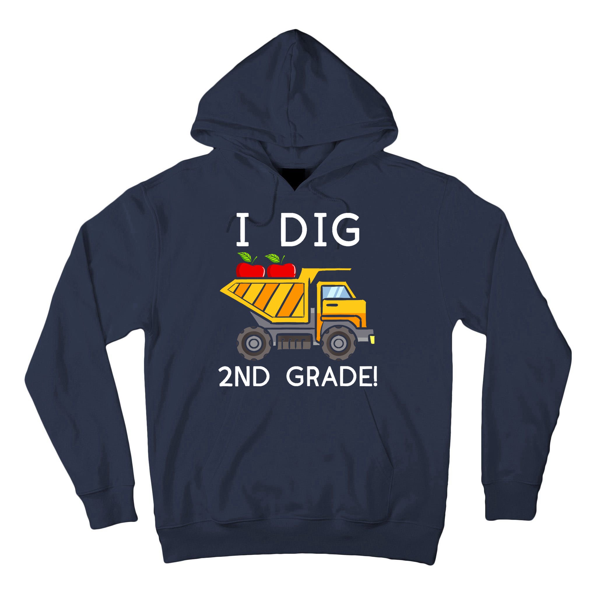 I Dig 2nd Grade Student Teacher Construction Back To School Tall Hoodie