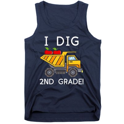 I Dig 2nd Grade Student Teacher Construction Back To School Tank Top