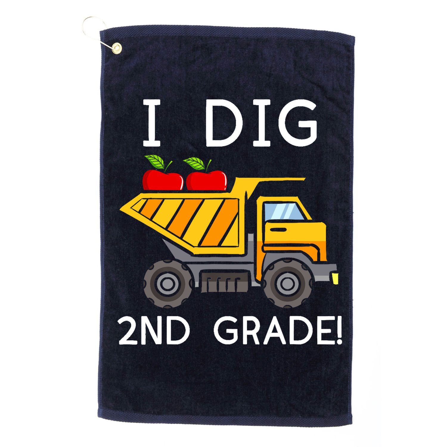 I Dig 2nd Grade Student Teacher Construction Back To School Golf Towel