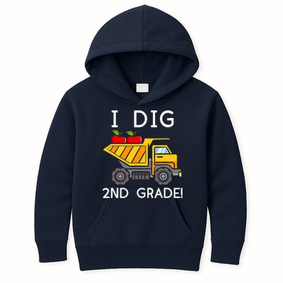 I Dig 2nd Grade Student Teacher Construction Back To School Kids Hoodie