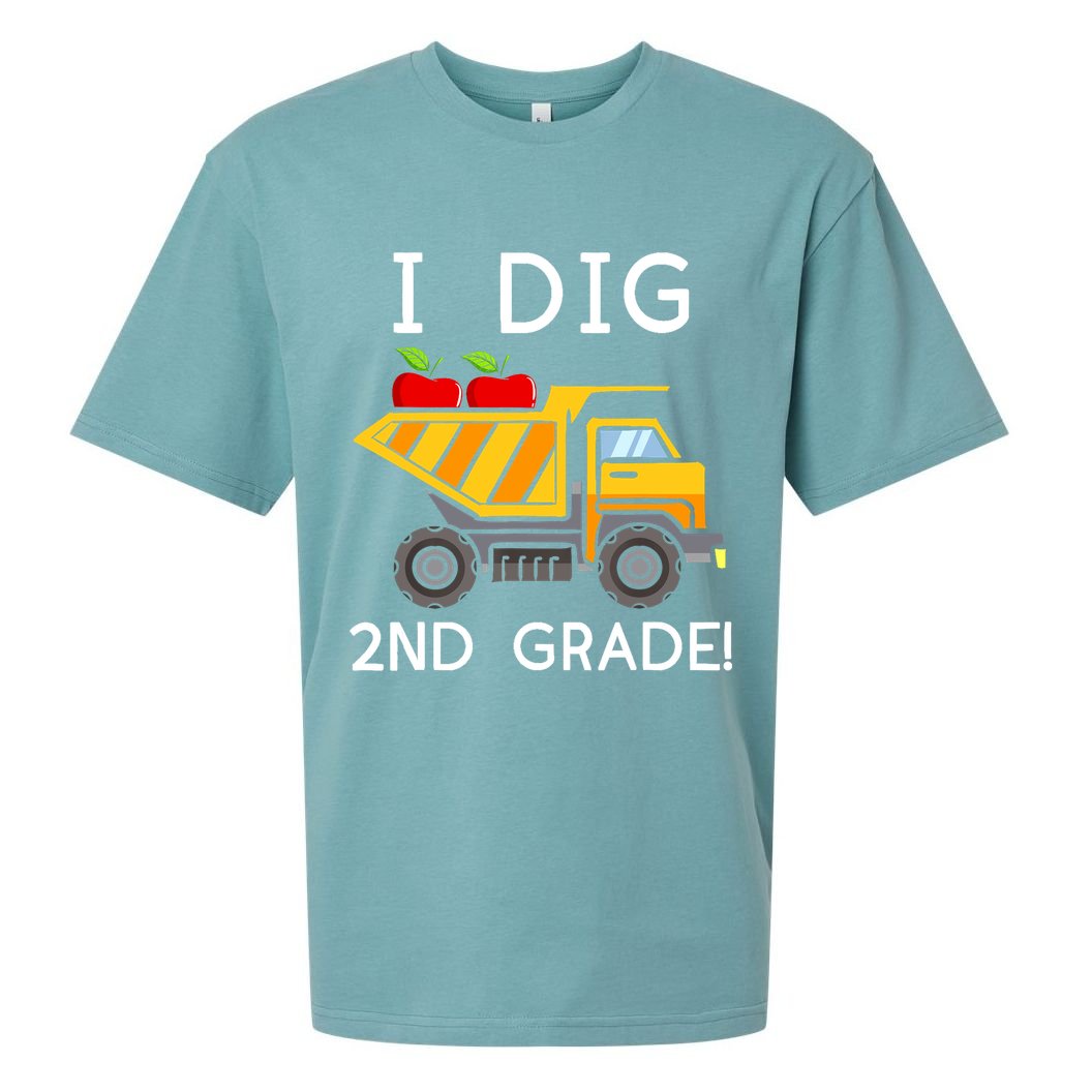 I Dig 2nd Grade Student Teacher Construction Back To School Sueded Cloud Jersey T-Shirt