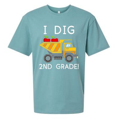 I Dig 2nd Grade Student Teacher Construction Back To School Sueded Cloud Jersey T-Shirt