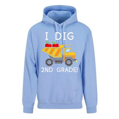 I Dig 2nd Grade Student Teacher Construction Back To School Unisex Surf Hoodie