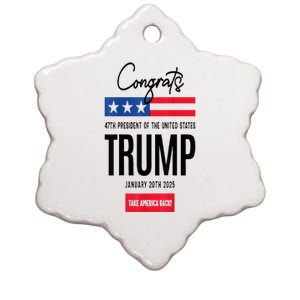 Inauguration Day 2025 Congrats Trump 2025 Ceramic Star Ornament