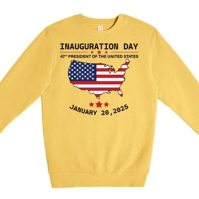 Inauguration Day 47th President Of The United States Donald Trump Premium Crewneck Sweatshirt