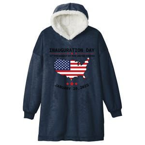 Inauguration Day 47th President Of The United States Donald Trump Hooded Wearable Blanket