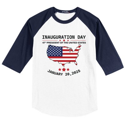 Inauguration Day 47th President Of The United States Donald Trump Baseball Sleeve Shirt