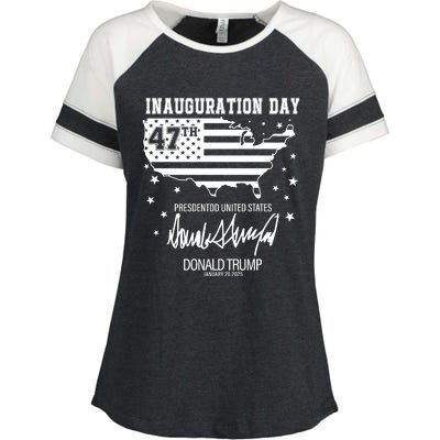 Inauguration Day 47th President Of The United States Donald Trump Enza Ladies Jersey Colorblock Tee