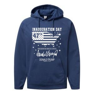 Inauguration Day 47th President Of The United States Donald Trump Performance Fleece Hoodie