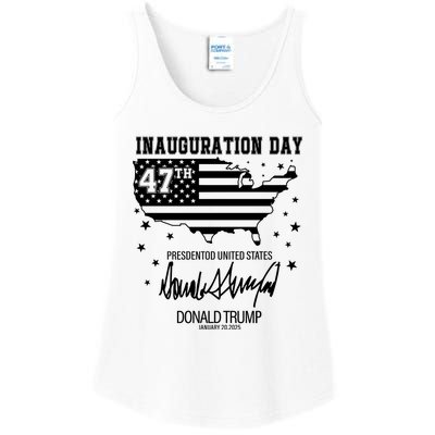 Inauguration Day 47th President Of The United States Donald Trump Ladies Essential Tank