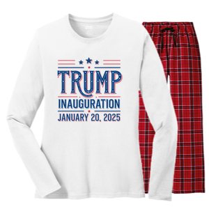 Inauguration Day 47th President Of The United States Donald Trump Women's Long Sleeve Flannel Pajama Set 