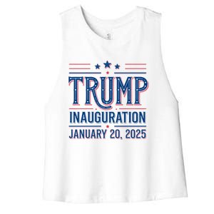 Inauguration Day 47th President Of The United States Donald Trump Women's Racerback Cropped Tank