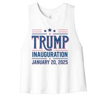 Inauguration Day 47th President Of The United States Donald Trump Women's Racerback Cropped Tank