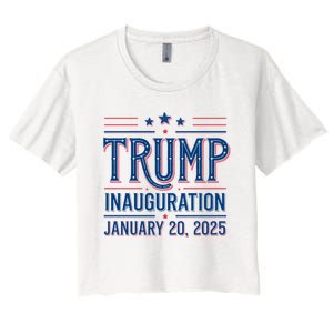 Inauguration Day 47th President Of The United States Donald Trump Women's Crop Top Tee