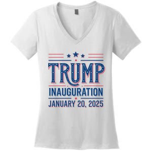 Inauguration Day 47th President Of The United States Donald Trump Women's V-Neck T-Shirt