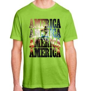 Independence Day 4th Of July Us American Flag Patriotic Cool Gift Adult ChromaSoft Performance T-Shirt