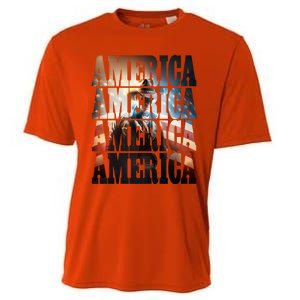 Independence Day 4th Of July Us American Flag Patriotic Cool Gift Cooling Performance Crew T-Shirt