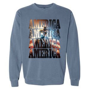 Independence Day 4th Of July Us American Flag Patriotic Cool Gift Garment-Dyed Sweatshirt