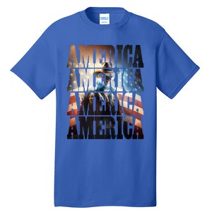 Independence Day 4th Of July Us American Flag Patriotic Cool Gift Tall T-Shirt