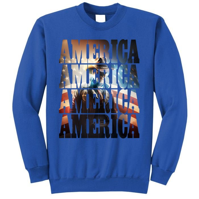 Independence Day 4th Of July Us American Flag Patriotic Cool Gift Tall Sweatshirt