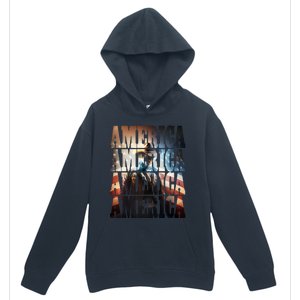 Independence Day 4th Of July Us American Flag Patriotic Cool Gift Urban Pullover Hoodie