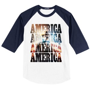 Independence Day 4th Of July Us American Flag Patriotic Cool Gift Baseball Sleeve Shirt