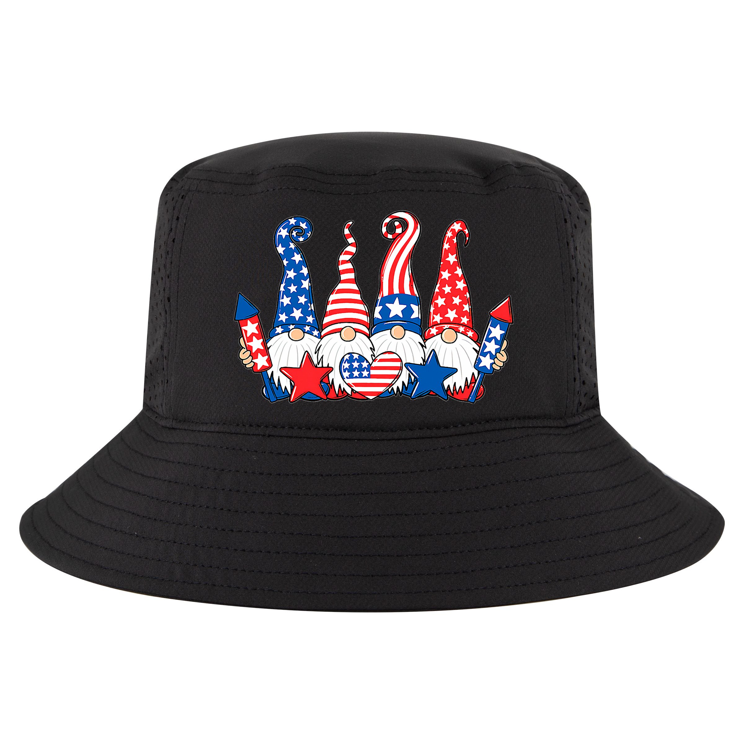 Independence Day 4th Of July Cute Gnomes Cool Comfort Performance Bucket Hat