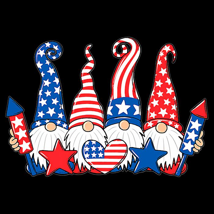 Independence Day 4th Of July Cute Gnomes Tall T-Shirt