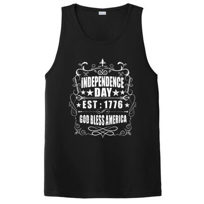 Independence Day 4th July 1776 God Bless America Cool Gift PosiCharge Competitor Tank