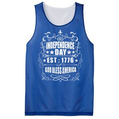 Independence Day 4th July 1776 God Bless America Cool Gift Mesh Reversible Basketball Jersey Tank