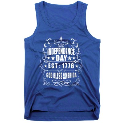 Independence Day 4th July 1776 God Bless America Cool Gift Tank Top