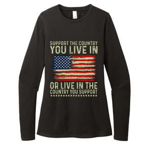 Independance Day 4th Of July Support The Country You Live In Womens CVC Long Sleeve Shirt