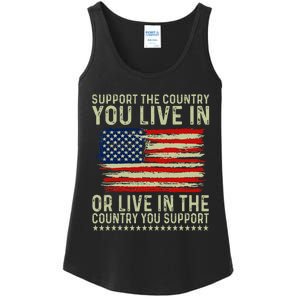 Independance Day 4th Of July Support The Country You Live In Ladies Essential Tank