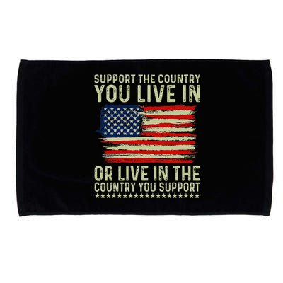 Independance Day 4th Of July Support The Country You Live In Microfiber Hand Towel