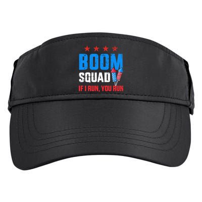 Independence Day 4th Of July Boom Squad If I Run You Run Adult Drive Performance Visor