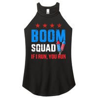 Independence Day 4th Of July Boom Squad If I Run You Run Women's Perfect Tri Rocker Tank