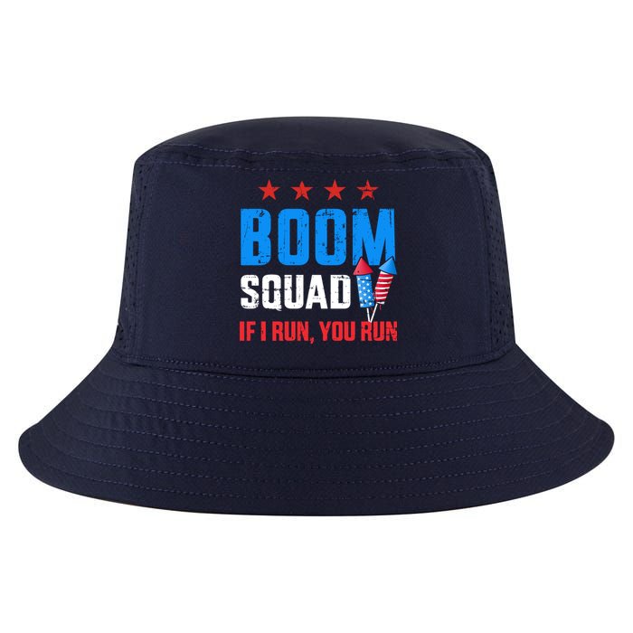 Independence Day 4th Of July Boom Squad If I Run You Run Cool Comfort Performance Bucket Hat