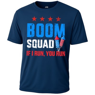 Independence Day 4th Of July Boom Squad If I Run You Run Cooling Performance Crew T-Shirt