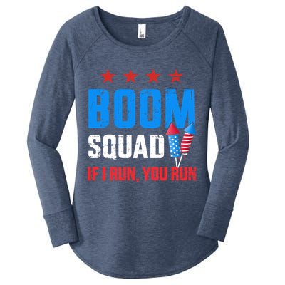 Independence Day 4th Of July Boom Squad If I Run You Run Women's Perfect Tri Tunic Long Sleeve Shirt