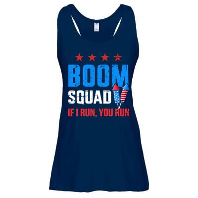 Independence Day 4th Of July Boom Squad If I Run You Run Ladies Essential Flowy Tank