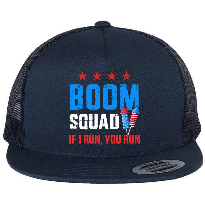 Independence Day 4th Of July Boom Squad If I Run You Run Flatbill Hat