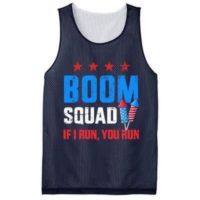 Independence Day 4th Of July Boom Squad If I Run You Run Mesh Reversible Basketball Jersey Tank