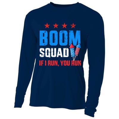 Independence Day 4th Of July Boom Squad If I Run You Run Cooling Performance Long Sleeve Crew