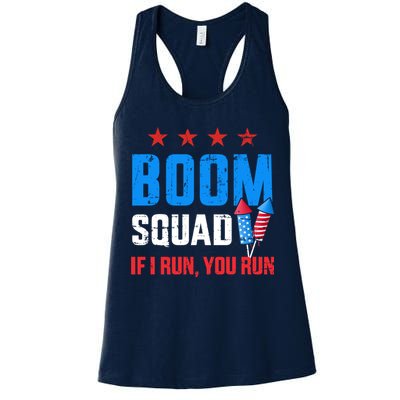 Independence Day 4th Of July Boom Squad If I Run You Run Womens Tank Top