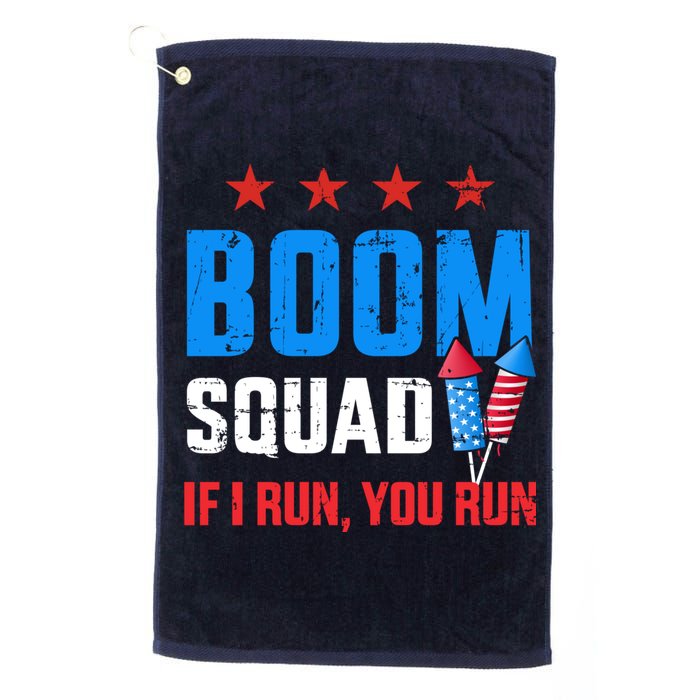Independence Day 4th Of July Boom Squad If I Run You Run Golf Towel