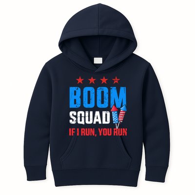 Independence Day 4th Of July Boom Squad If I Run You Run Kids Hoodie