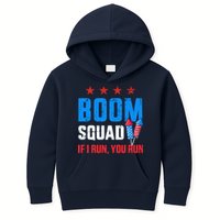 Independence Day 4th Of July Boom Squad If I Run You Run Kids Hoodie