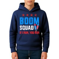 Independence Day 4th Of July Boom Squad If I Run You Run Kids Hoodie
